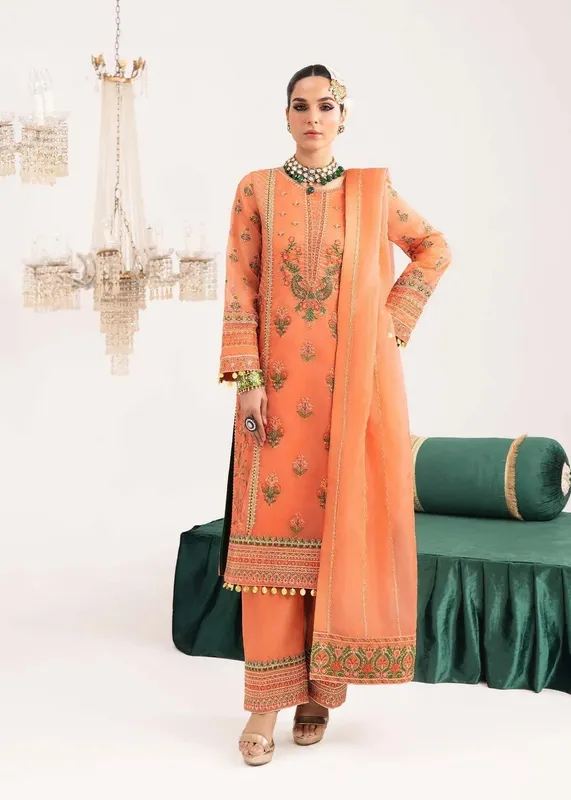 Dastoor Sajni Luxury Eid Collection 24 Raw Silk – view 1 – Poshaq