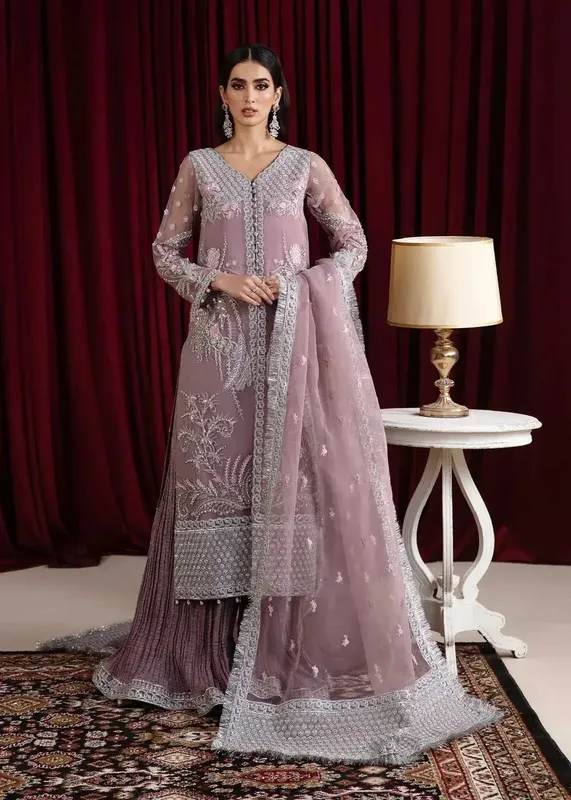 Dastoor Noor-E-Jahan Wedding Collection'24 Pink Organza – view 1 – Poshaq