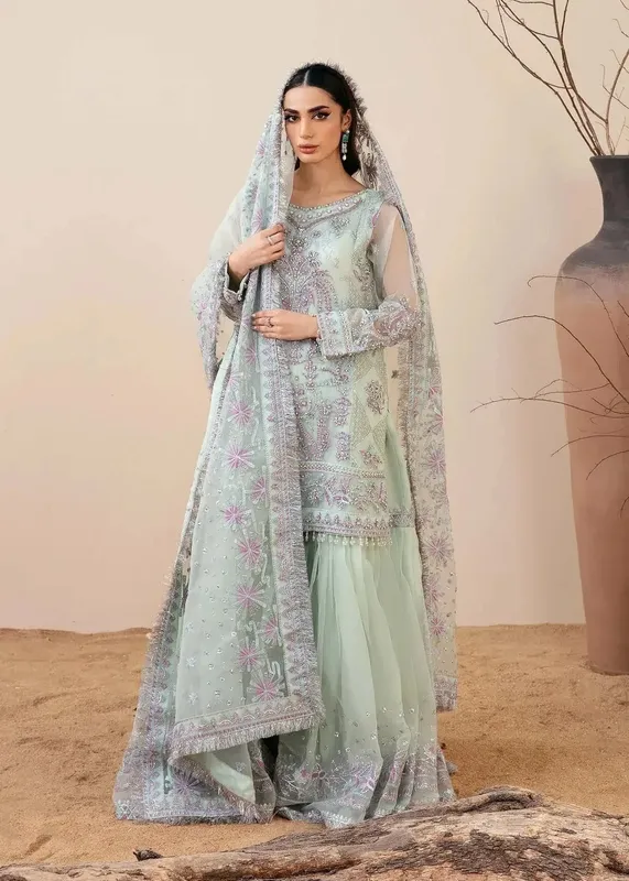 Dastoor Noor-E-Jahan Wedding Collection'24 Green Organza – view 1 – Poshaq