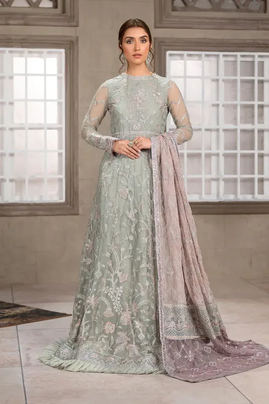 Dastoor Green Raw Silk – view 1 – Poshaq