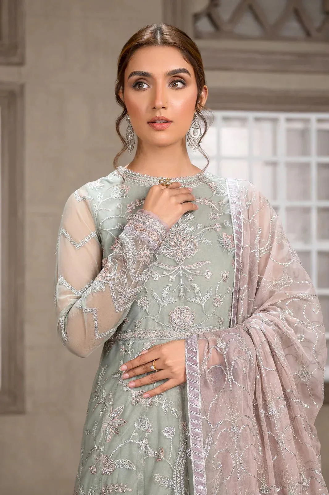 Dastoor Green Raw Silk – view 5 – Poshaq