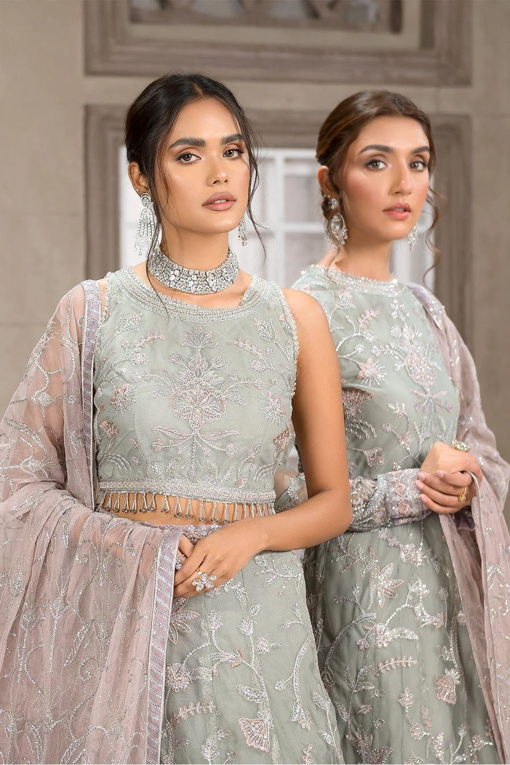 Dastoor Green Raw Silk – view 7 – Poshaq