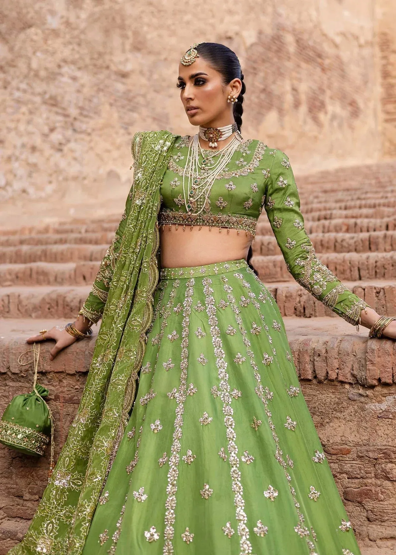 Akbar Aslam Dastaan Luxury Formals Organza – view 3 – Poshaq