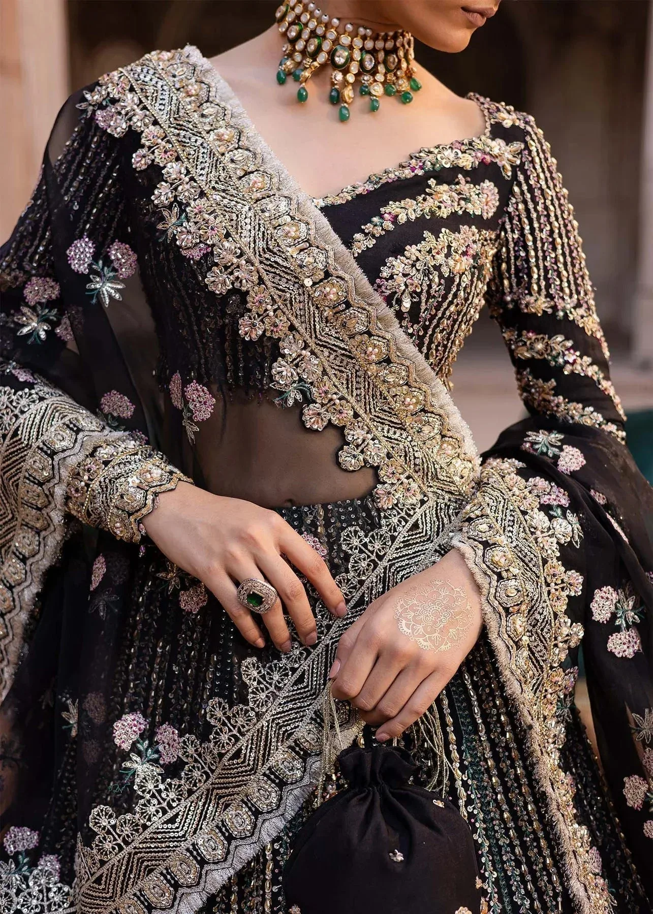 Akbar Aslam Dastaan Luxury Formals Organza – view 3 – Poshaq