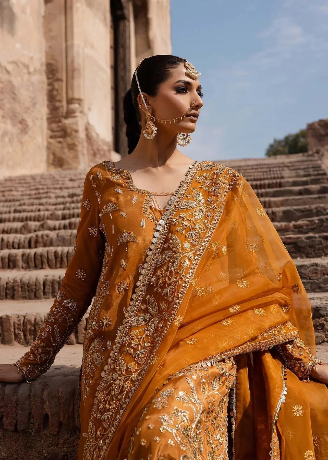 Akbar Aslam Dastaan Luxury Formals Organza – view 5 – Poshaq