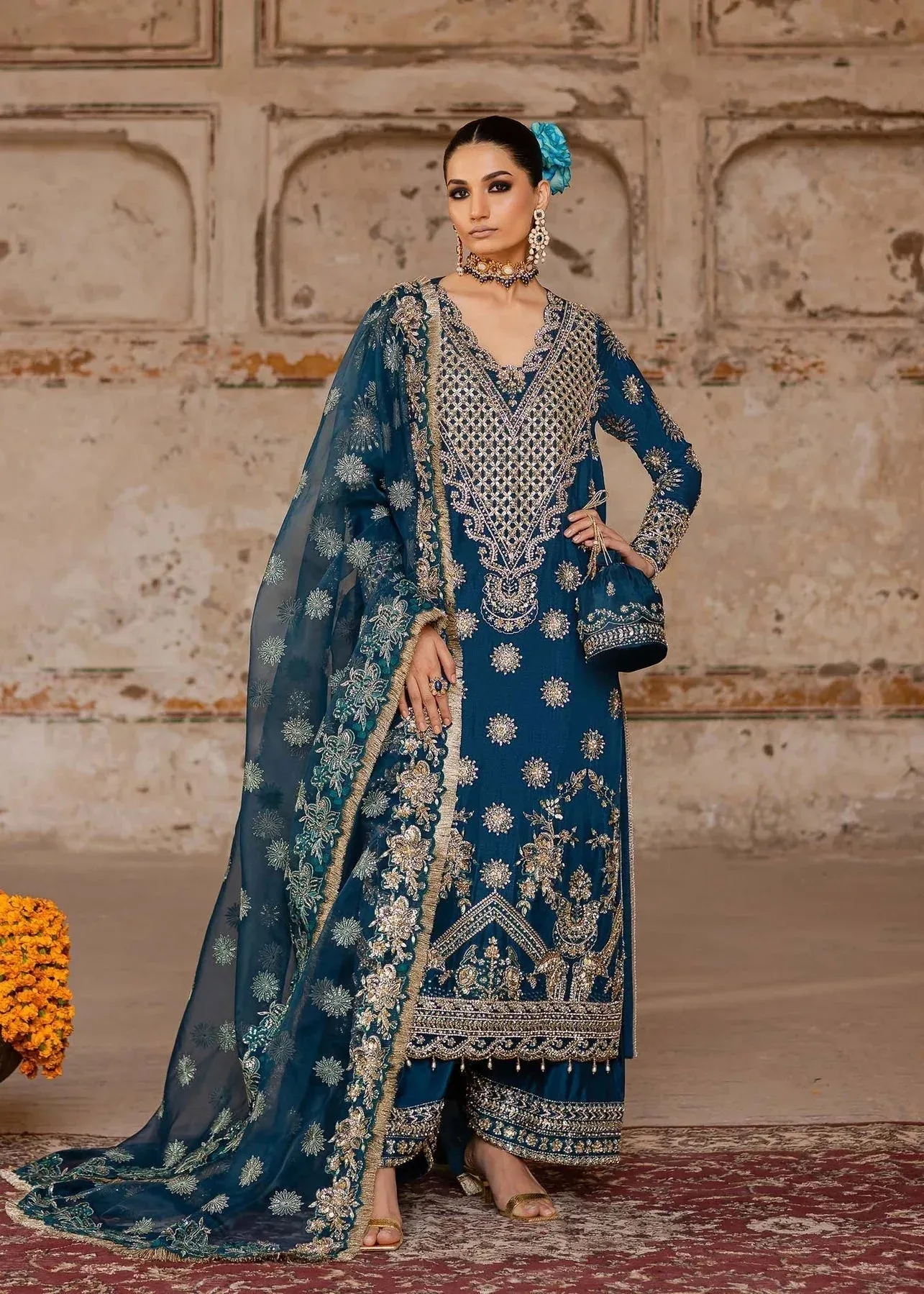 Akbar Aslam Dastaan Luxury Formals Organza – view 1 – Poshaq