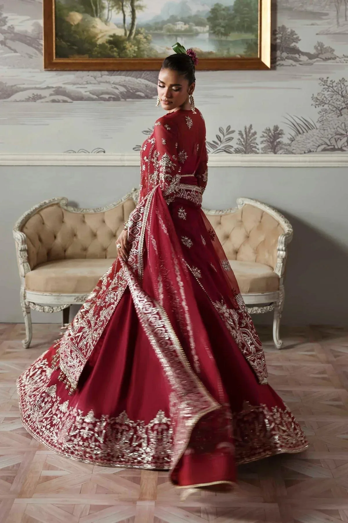 Akbar Aslam Deewani Wedding Formals Raw Silk – view 2 – Poshaq