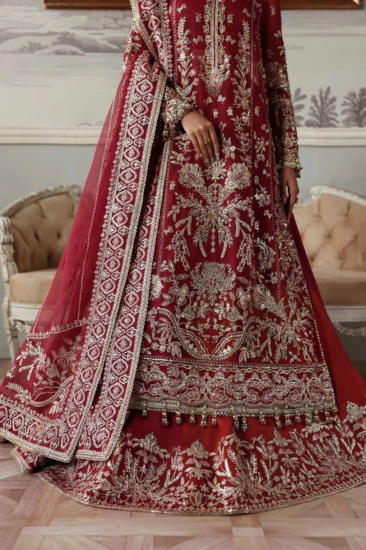 Akbar Aslam Deewani Wedding Formals Raw Silk – view 3 – Poshaq