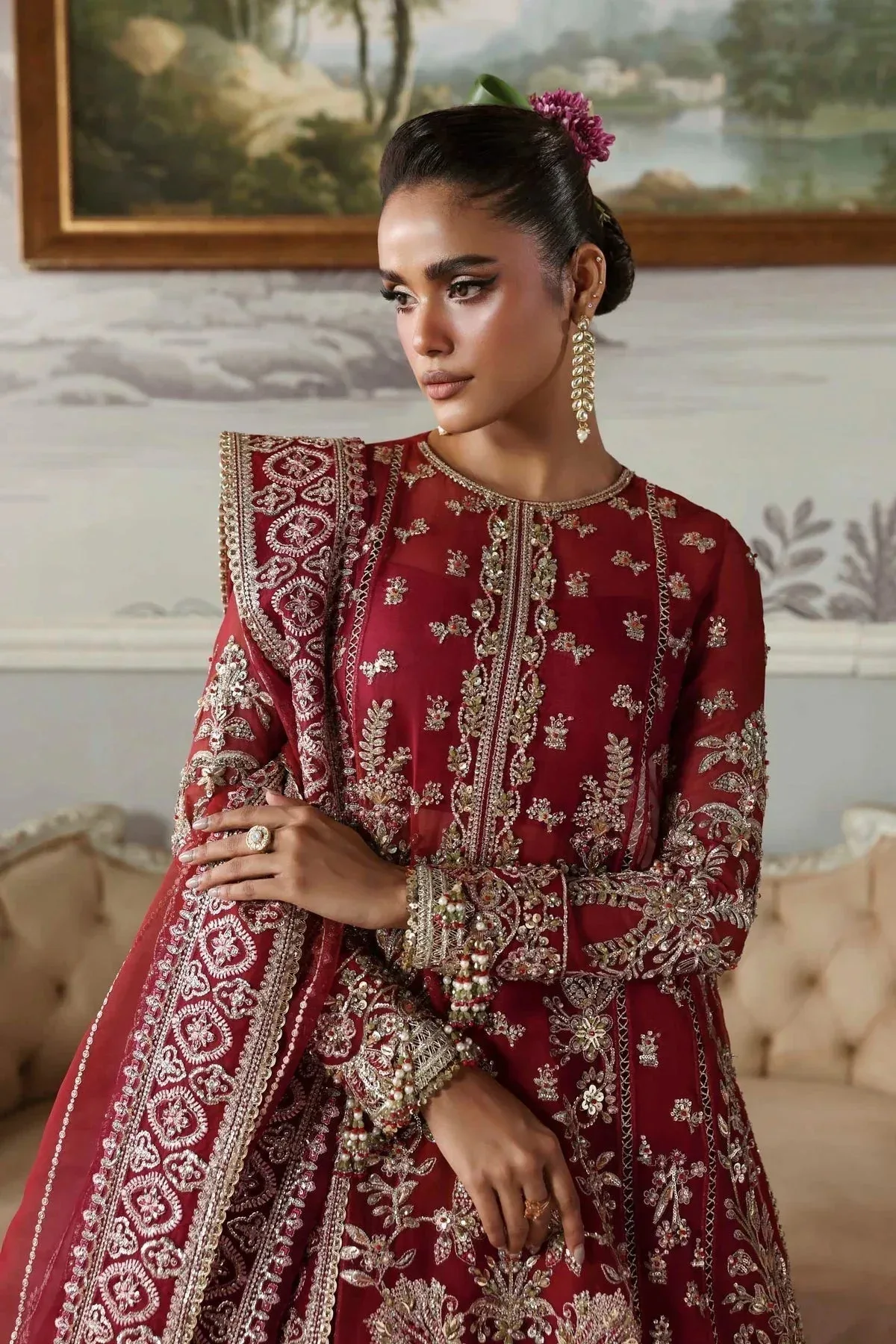 Akbar Aslam Deewani Wedding Formals Raw Silk – view 4 – Poshaq