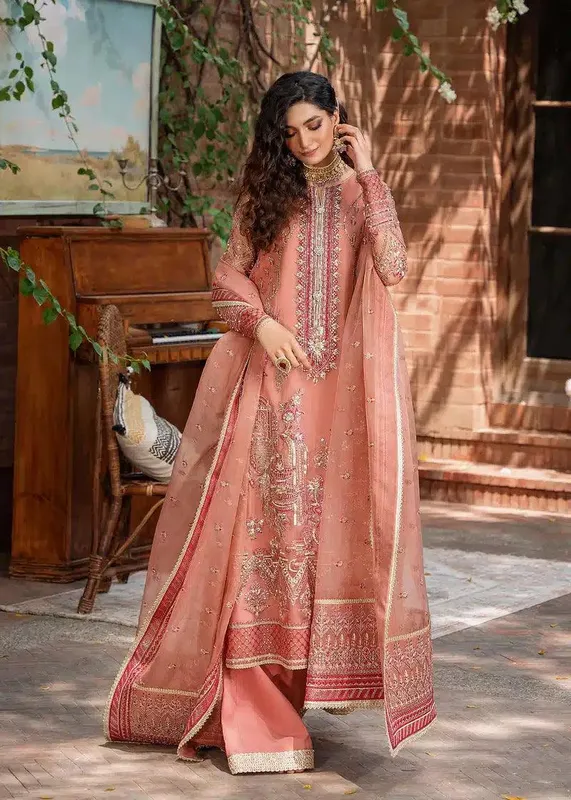 Akbar Aslam Mastani Wedding Formals 23 Pink Organza – view 1 – Poshaq