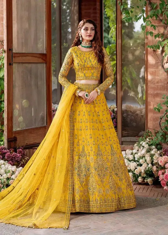 Akbar Aslam Mastani Wedding Formals 23 Yellow Grip – view 1 – Poshaq