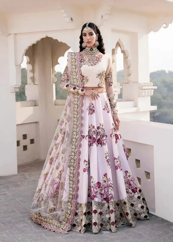 Akbar Aslam Darbar Festive Formals Pink Raw Silk – view 1 – Poshaq