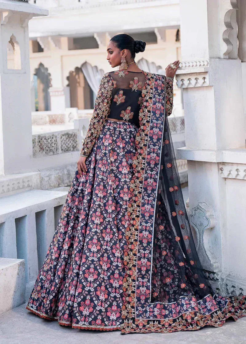 Akbar Aslam Darbar Festive Formals Navy Blue Raw Silk – view 2 – Poshaq