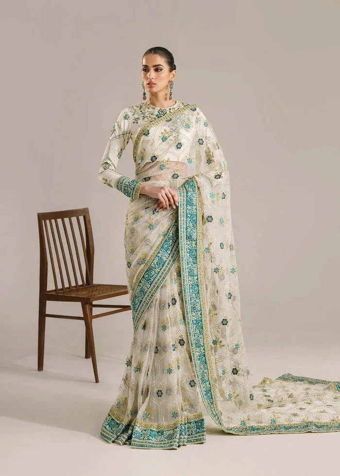 Akbar Aslam Afsana Wedding Formals Off White Raw Silk – view 1 – Poshaq