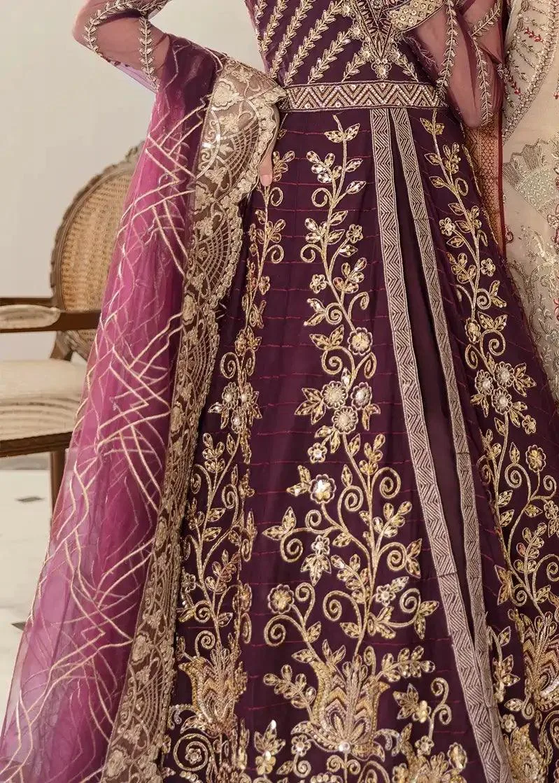 Akbar Aslam Raqsl Collection Magenta Tissue – view 4 – Poshaq