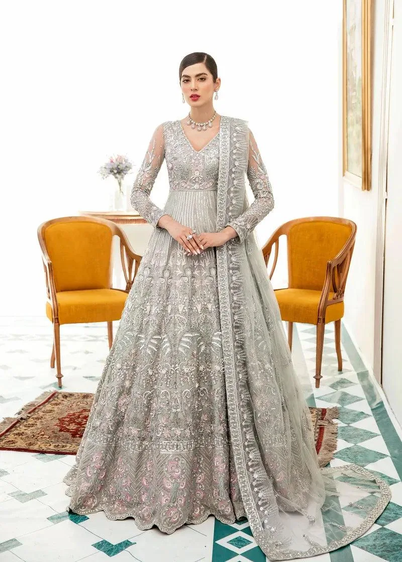 Akbar Aslam Orphic Bridals Black Organza – view 1 – Poshaq