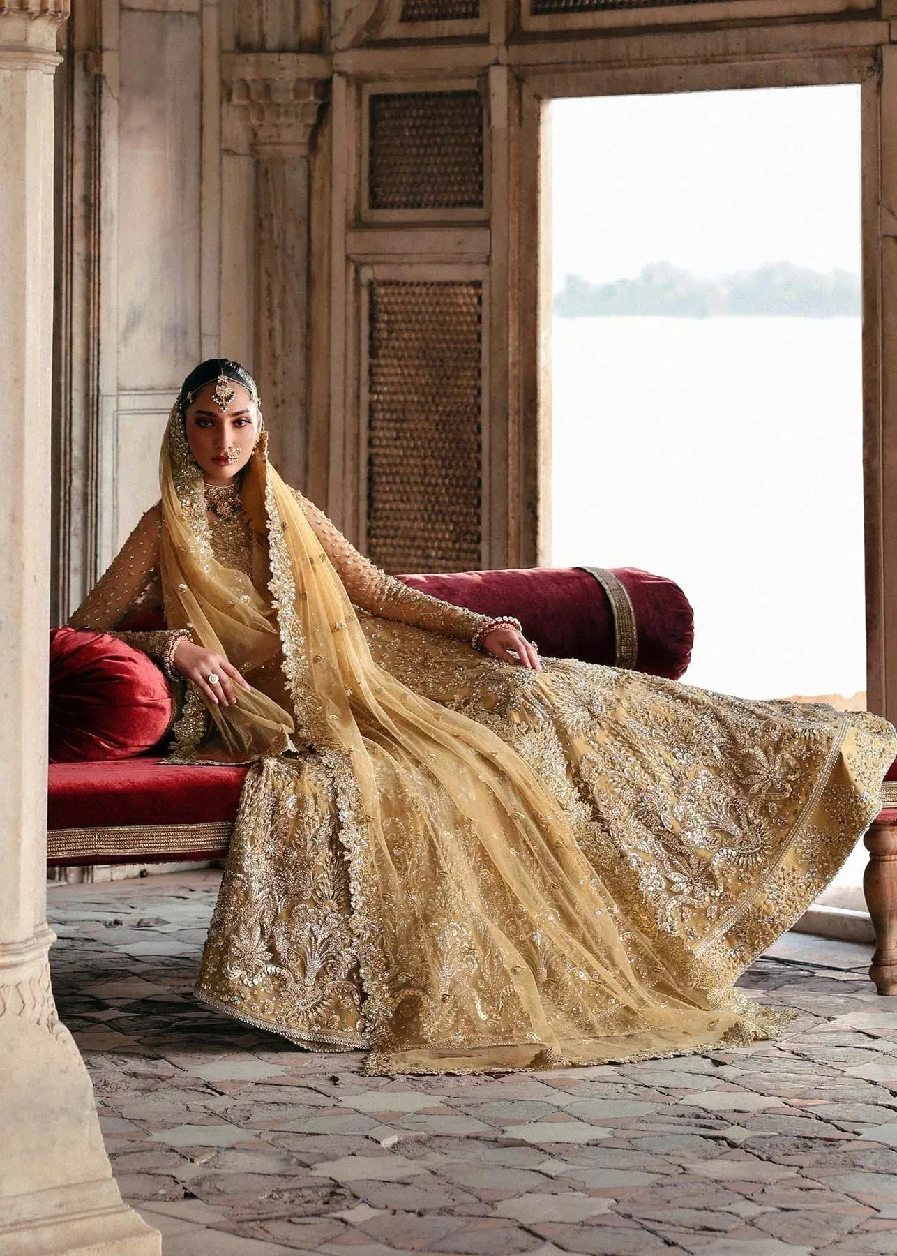Akbar Aslam Rajkumari Bridals Organza – view 5 – Poshaq