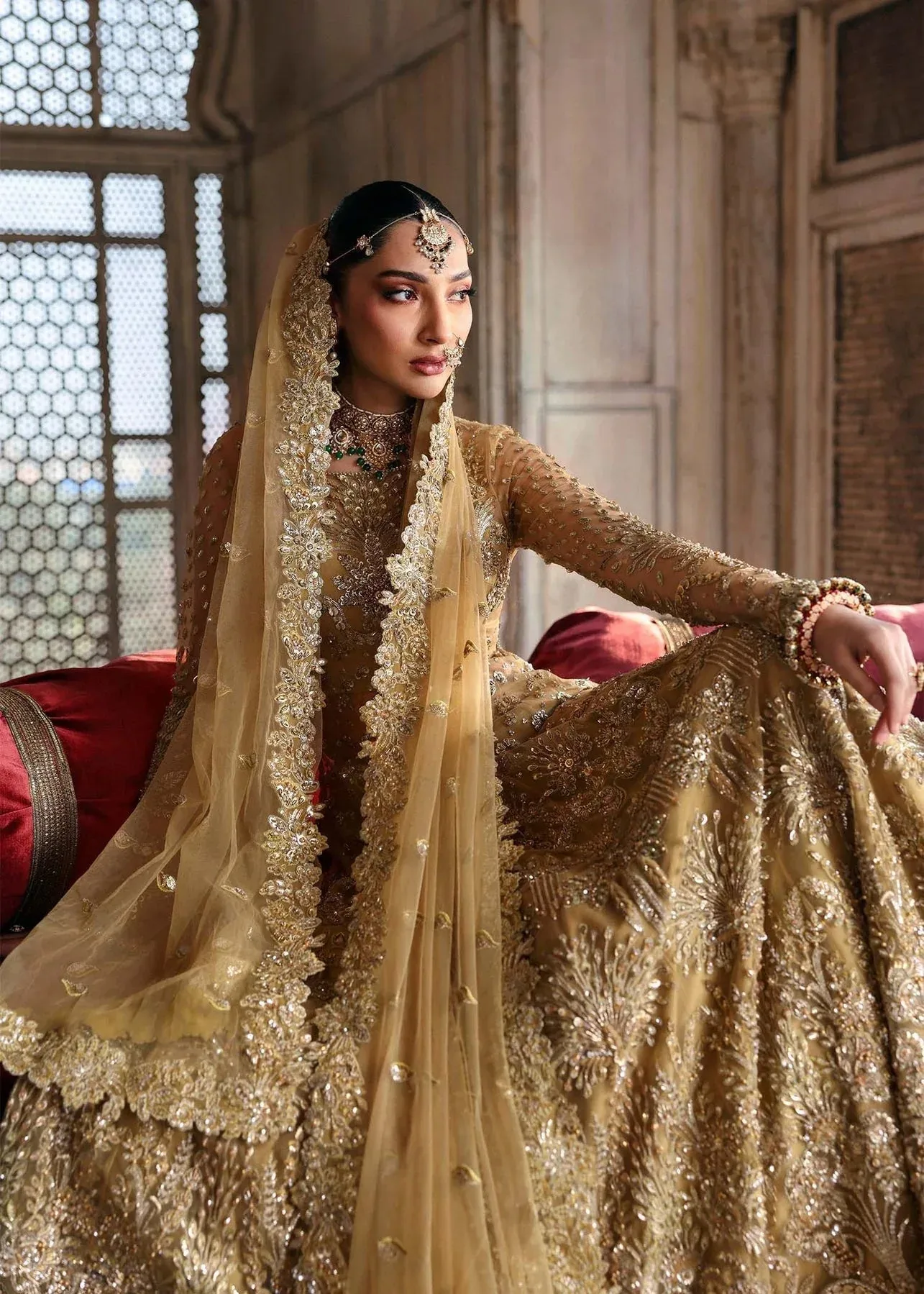 Akbar Aslam Rajkumari Bridals Organza – view 6 – Poshaq
