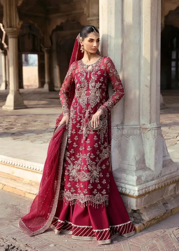 Akbar Aslam Rajkumari Bridals Organza – view 1 – Poshaq