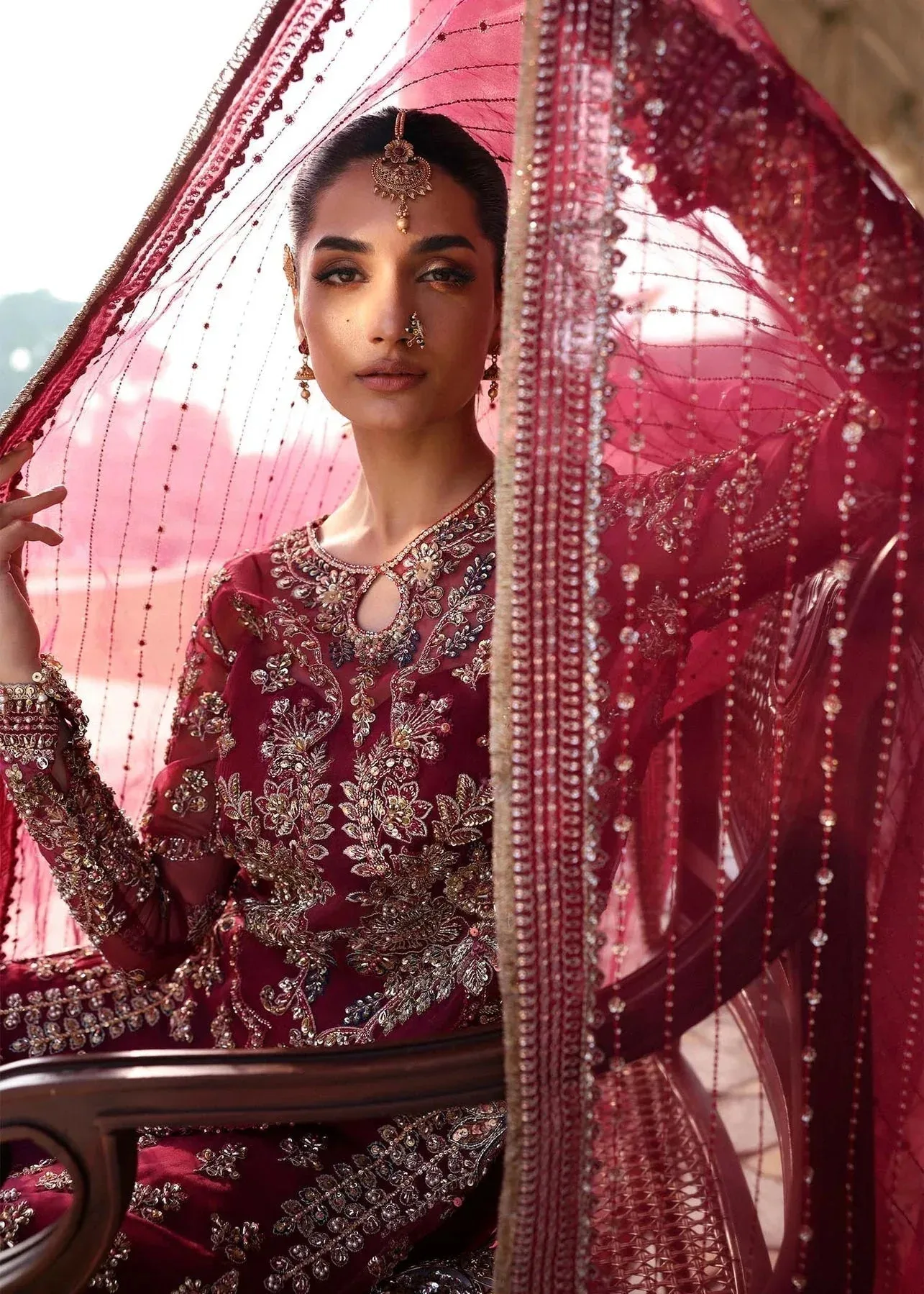 Akbar Aslam Rajkumari Bridals Organza – view 5 – Poshaq