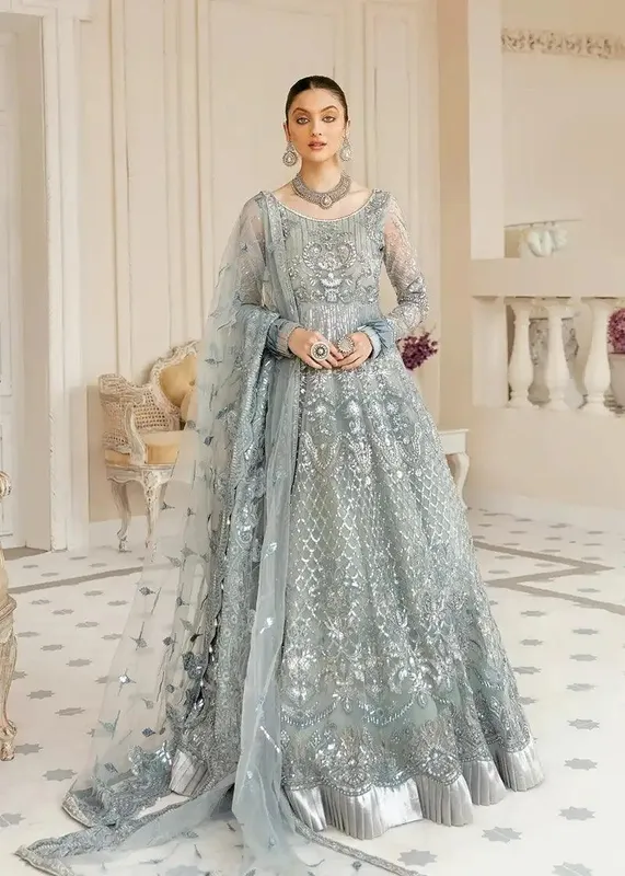 Akbar Aslam Raqs Collection Black Tissue – view 1 – Poshaq