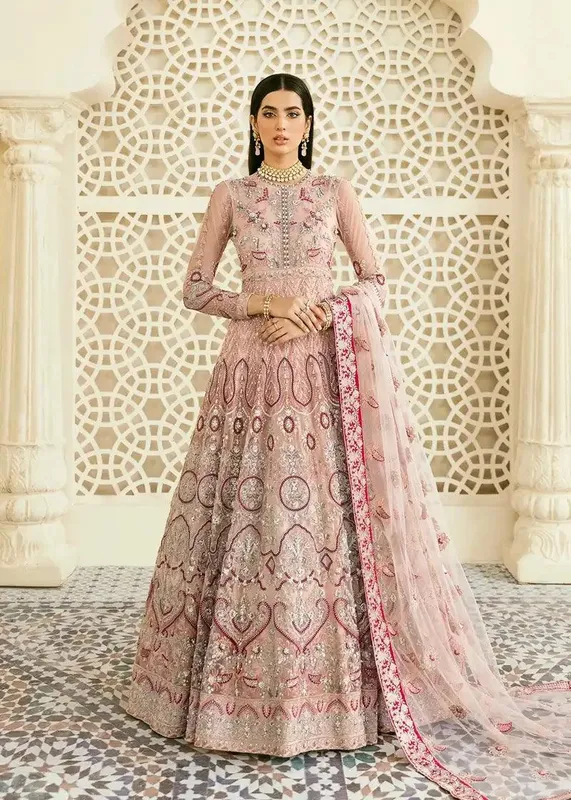 Akbar Aslam Elinor Formals Vol 1 Pink Organza – view 1 – Poshaq