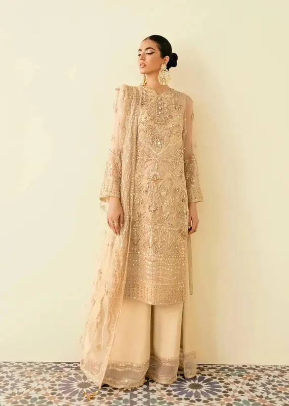 Akbar Aslam Elinor Formals Vol 1 Gold Organza – view 1 – Poshaq