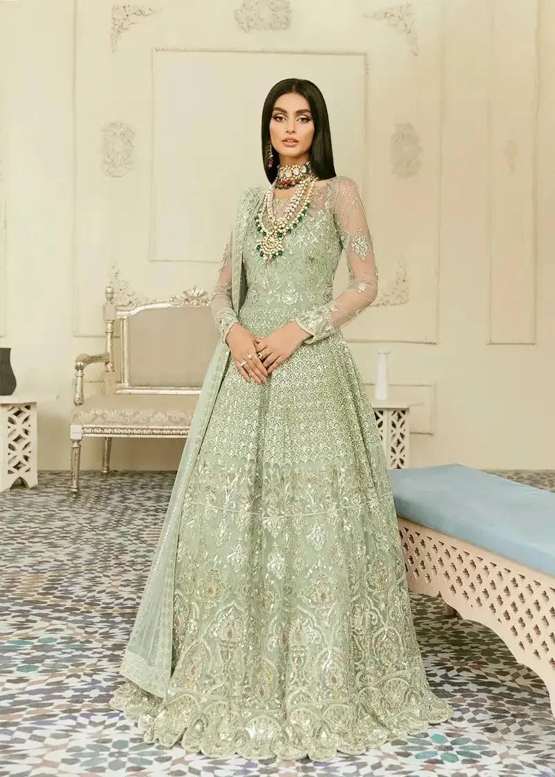 Akbar Aslam Elinor Formals Vol 1 Green Organza – view 1 – Poshaq