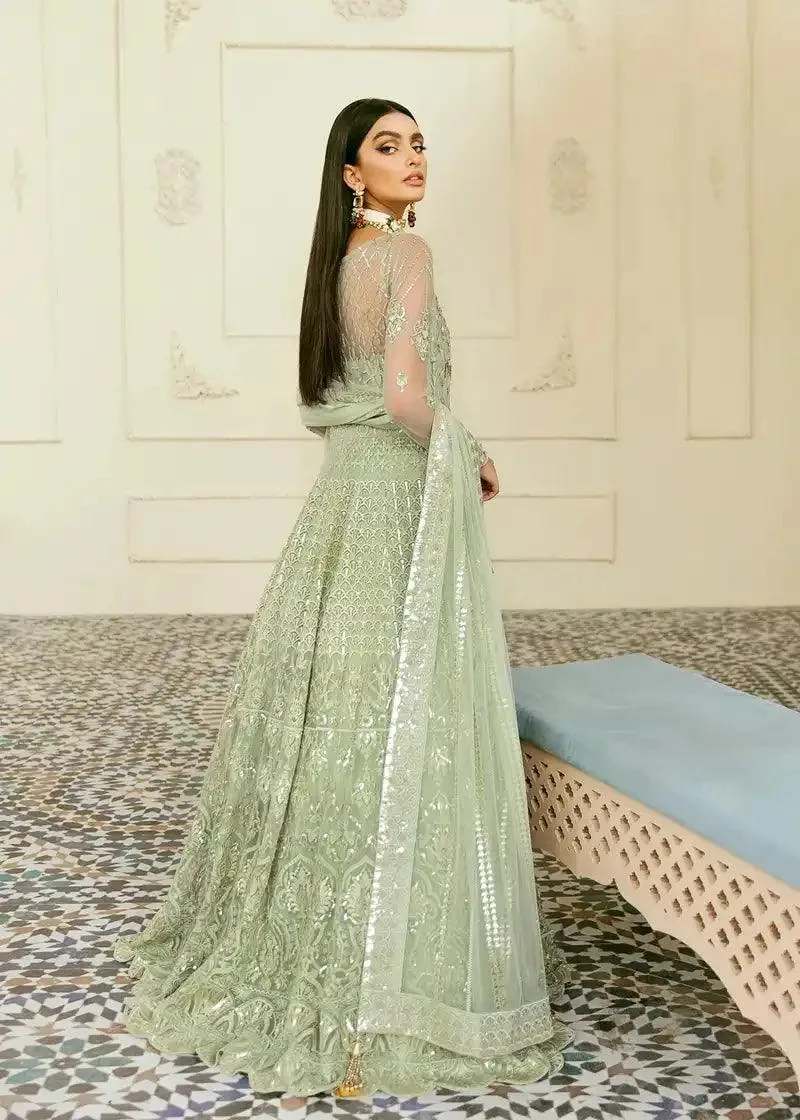 Akbar Aslam Elinor Formals Vol 1 Green Organza – view 2 – Poshaq