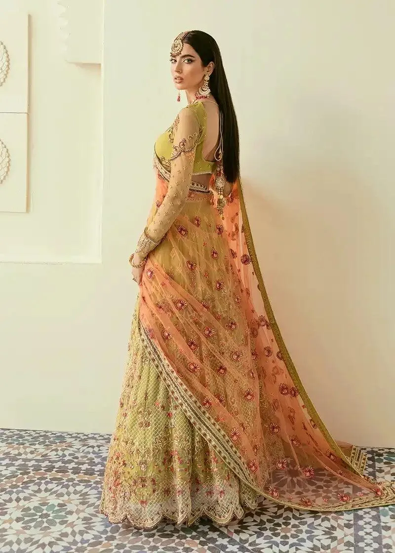 Akbar Aslam Elinor Formals Vol 1 Green Organza – view 2 – Poshaq