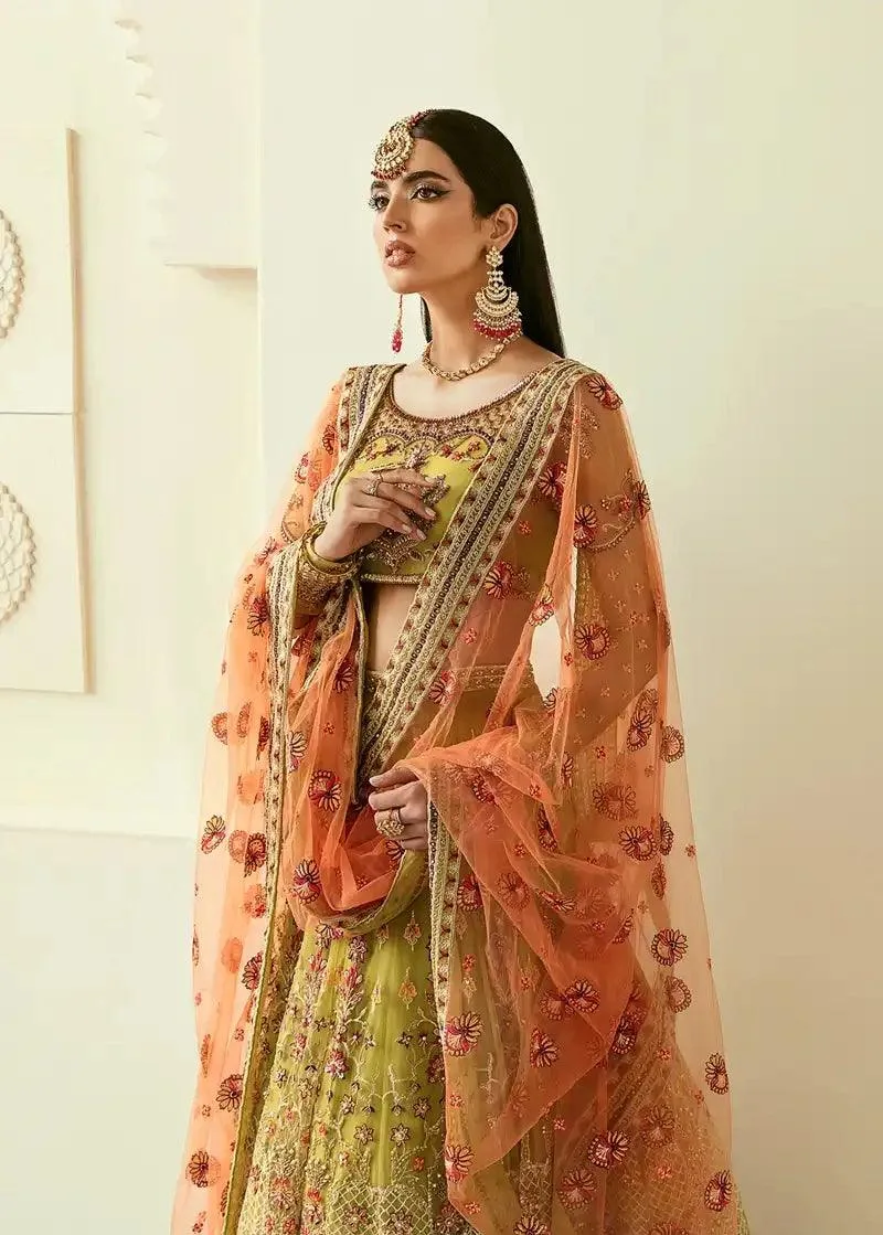 Akbar Aslam Elinor Formals Vol 1 Green Organza – view 4 – Poshaq