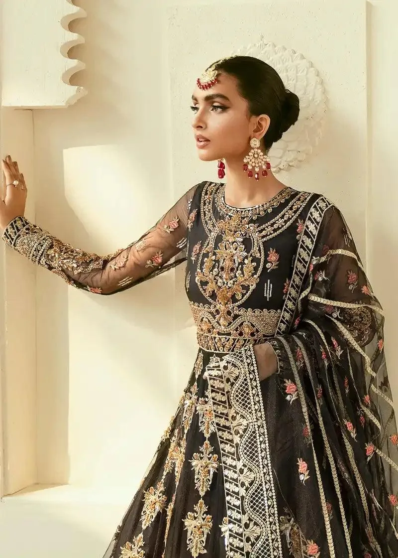 Akbar Aslam Elinor Formals Vol 1 Black Organza – view 3 – Poshaq