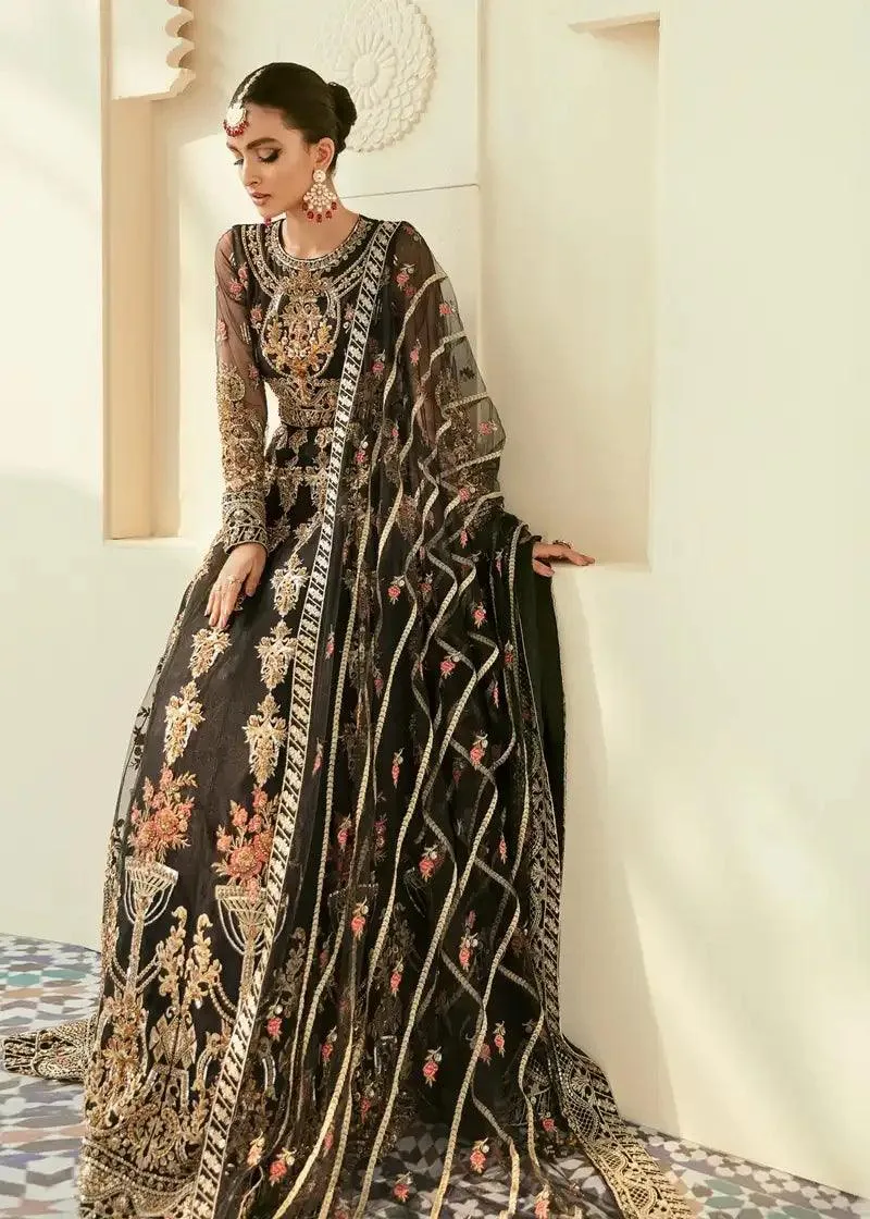 Akbar Aslam Elinor Formals Vol 1 Black Organza – view 4 – Poshaq