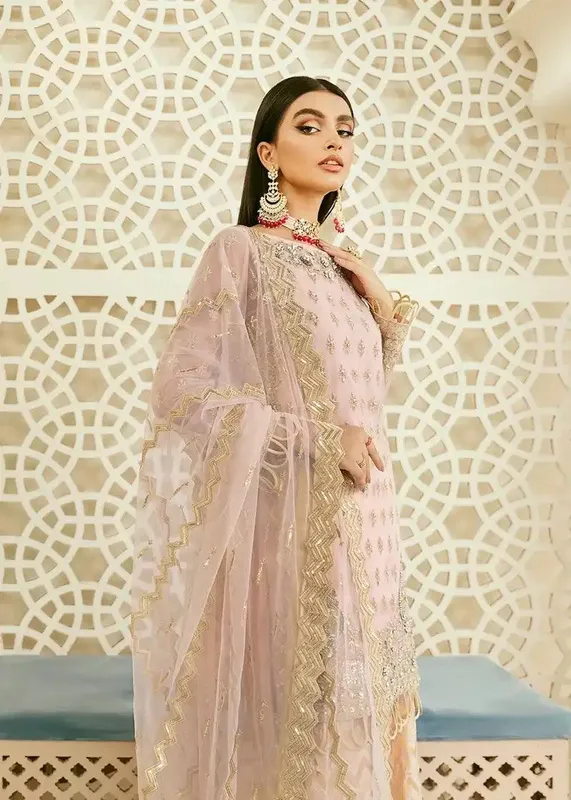 Akbar Aslam Elinor Formals Vol 1 Pink Cotton Silk – view 1 – Poshaq