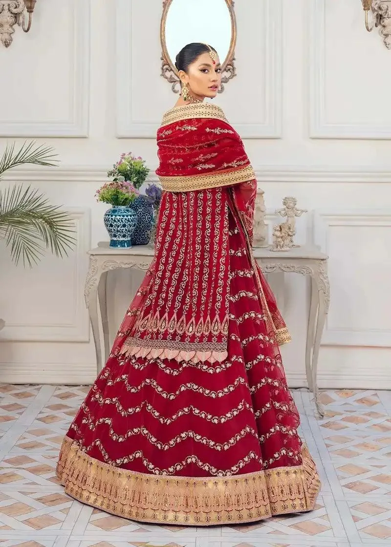 Akbar Aslam Libas-e-Khas Red Organza – view 2 – Poshaq