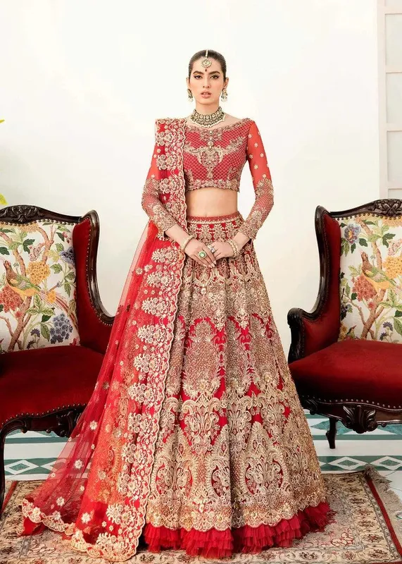 Akbar Aslam Orphic Bridals Red Grip – view 1 – Poshaq
