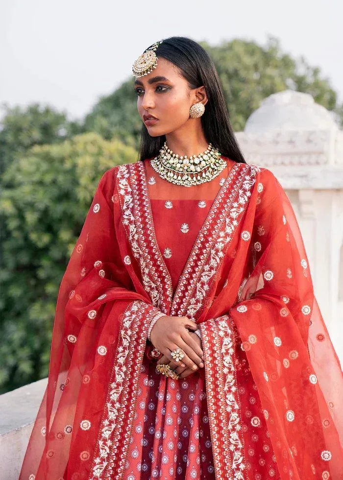 Akbar Aslam Red Raw Silk – view 3 – Poshaq