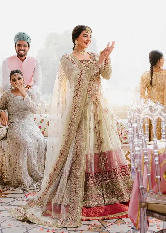 Akbar Aslam Cream Jacquard – view 1 – Poshaq