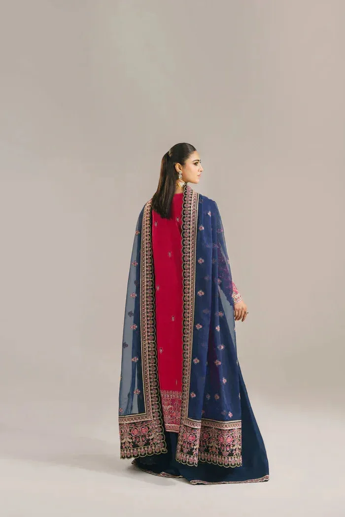 Akbar Aslam Pink Raw Silk – view 2 – Poshaq