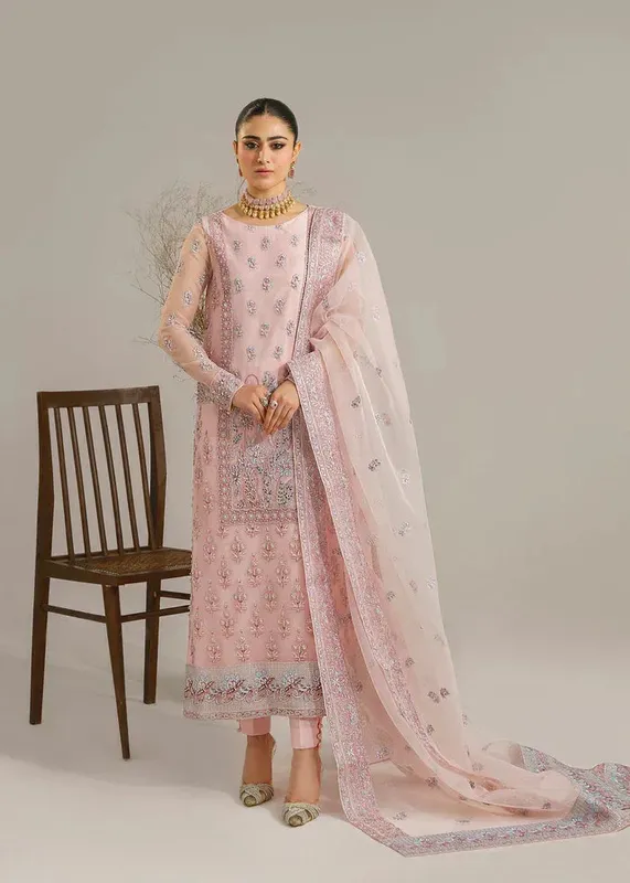 Akbar Aslam Pink Organza – view 1 – Poshaq
