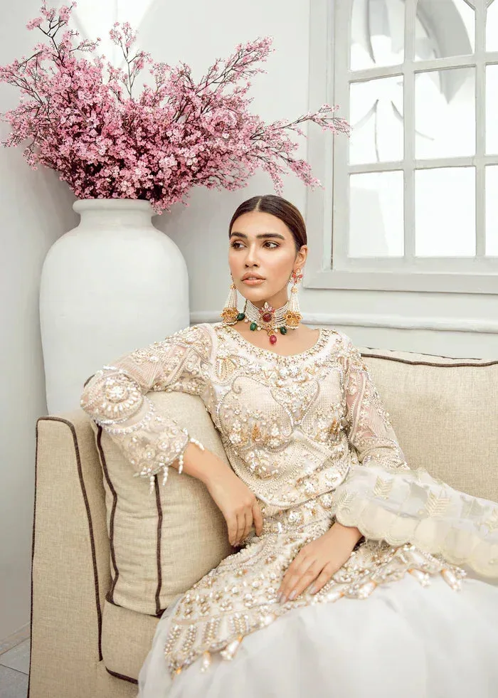 Akbar Aslam Off White Net – view 2 – Poshaq