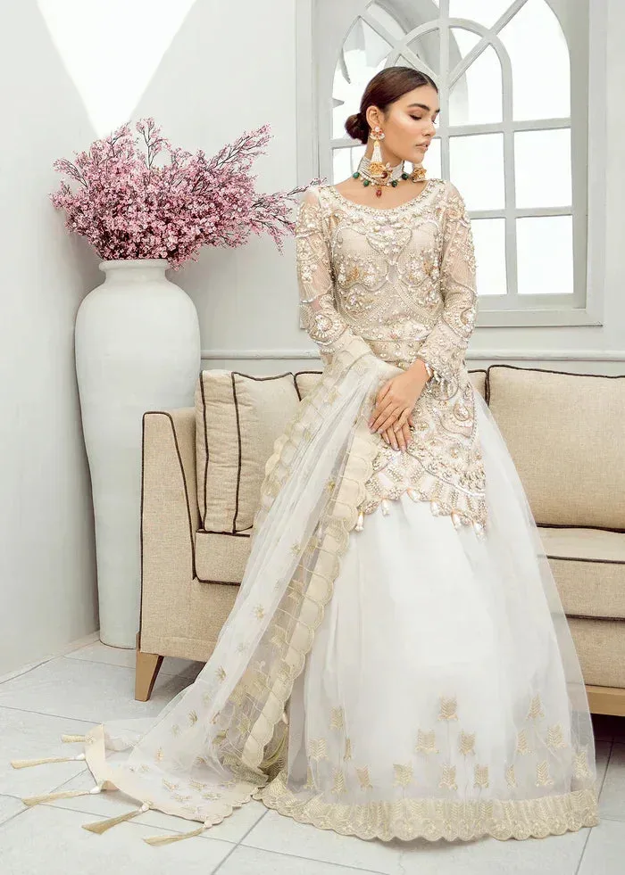 Akbar Aslam Off White Net – view 3 – Poshaq