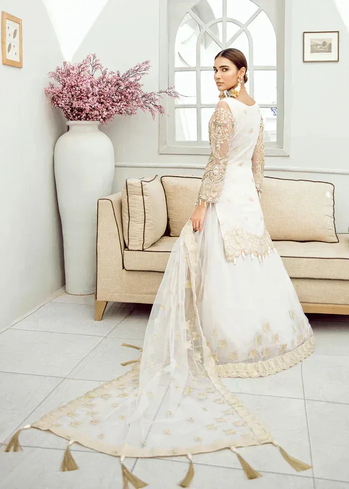 Akbar Aslam Off White Net – view 4 – Poshaq