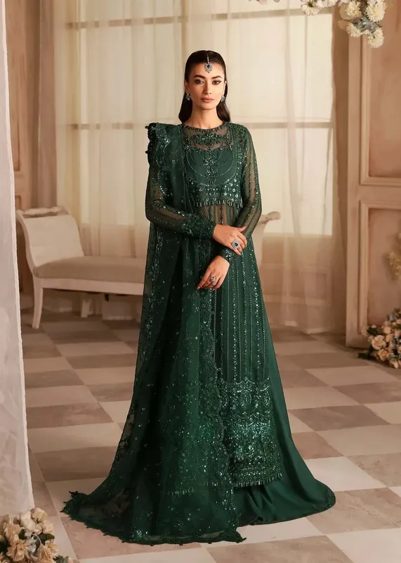 Akbar Aslam Aleia Luxury Formals Ivory Organza – view 1 – Poshaq