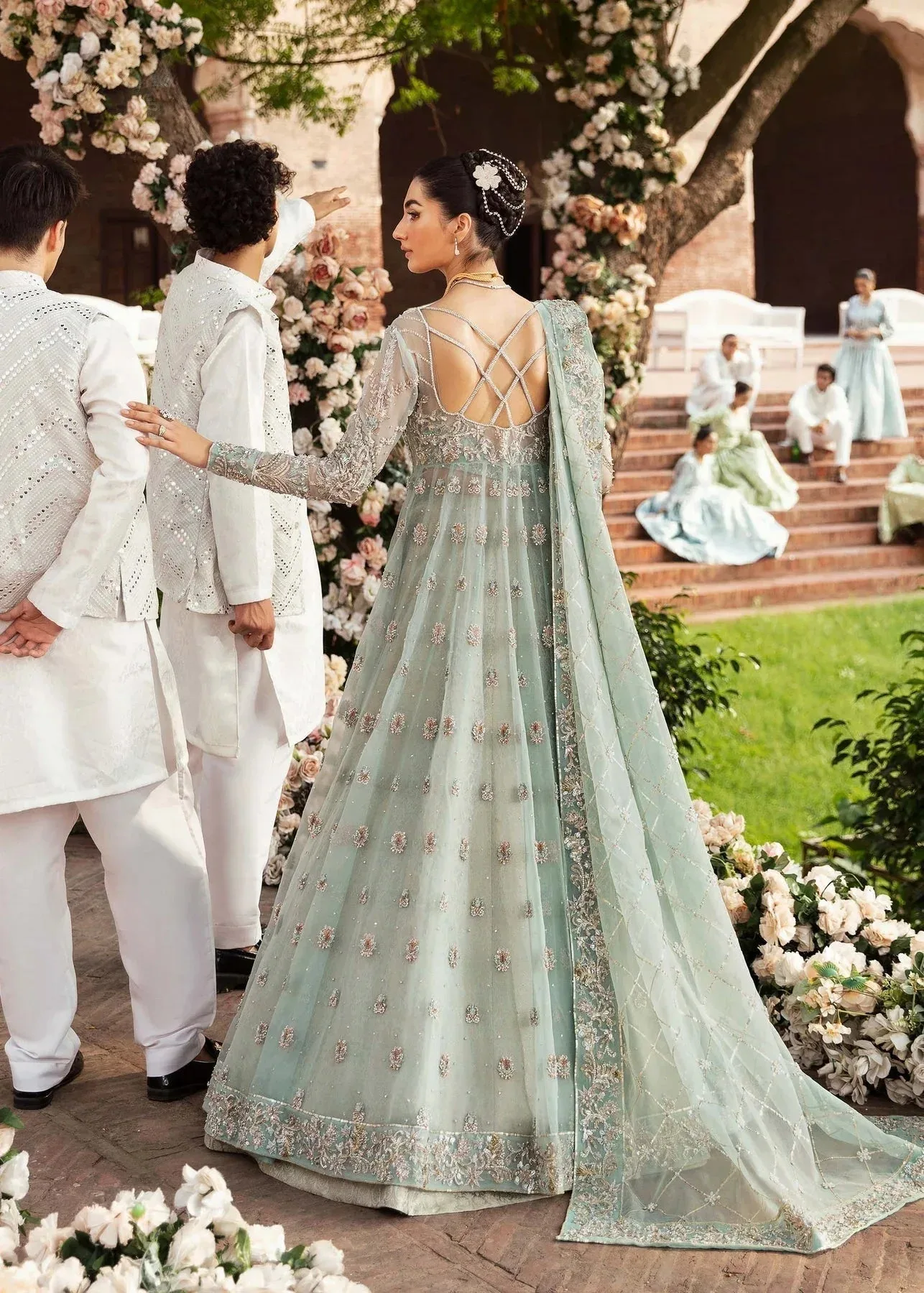 Akbar Aslam Bridal Collection 2024 Grey – view 2 – Poshaq