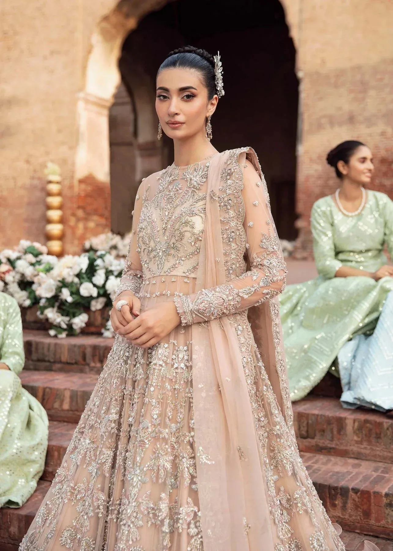 Akbar Aslam Bridal Collection 2024 Peach – view 5 – Poshaq