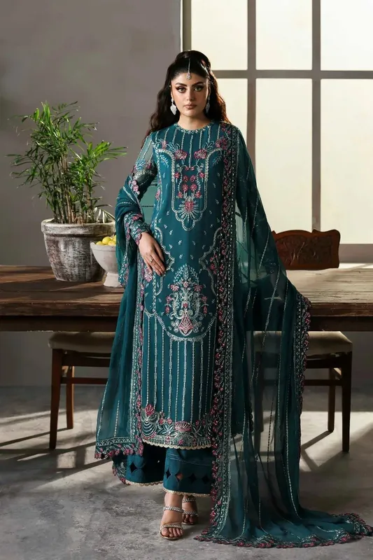 Bridal chiffon and organza shirt with subtle embroidery – view 1 – Poshaq