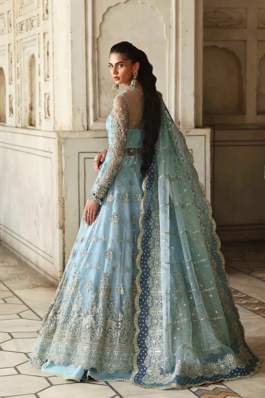 Akbar Aslam Rang Mehal Raw Silk – view 4 – Poshaq
