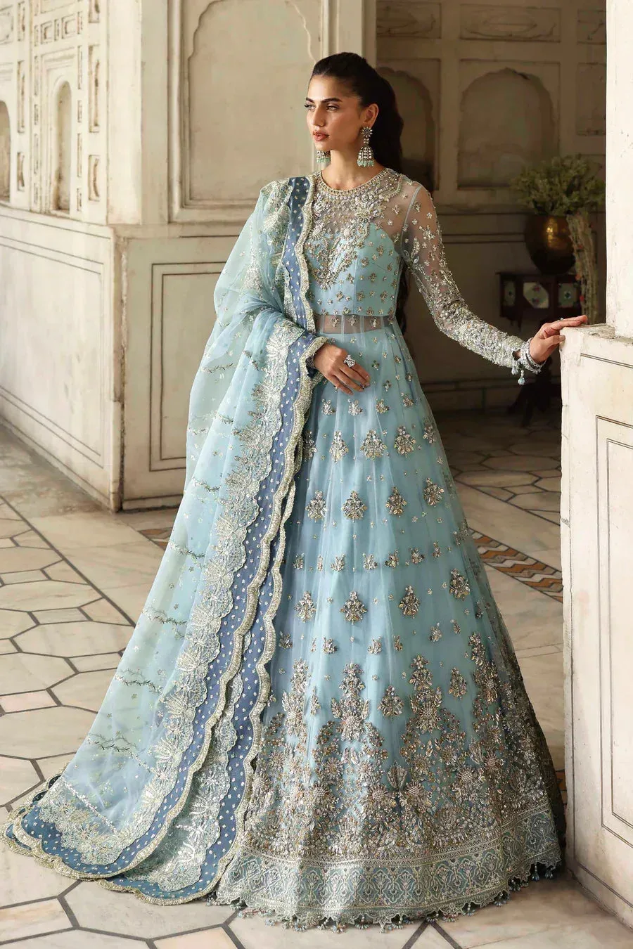 Akbar Aslam Rang Mehal Raw Silk – view 7 – Poshaq