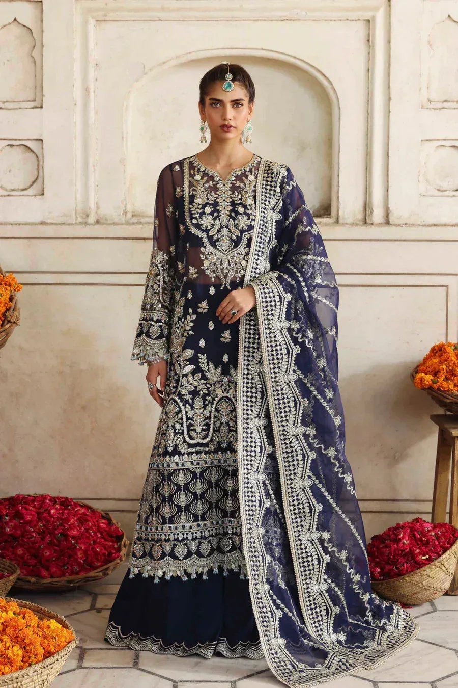 Akbar Aslam Rang Mehal Raw Silk – view 1 – Poshaq